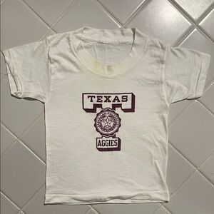 Texas Aggies Kids Vintage White T-Shirt